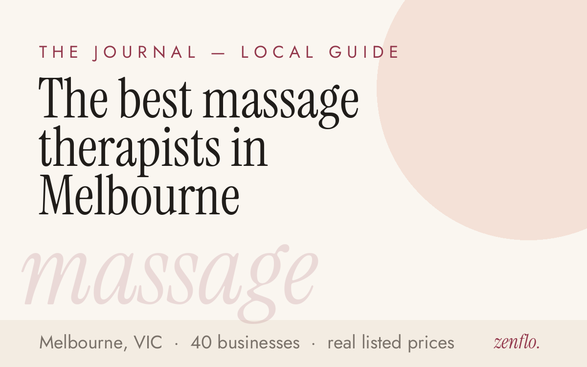 The best massage therapists in Melbourne
